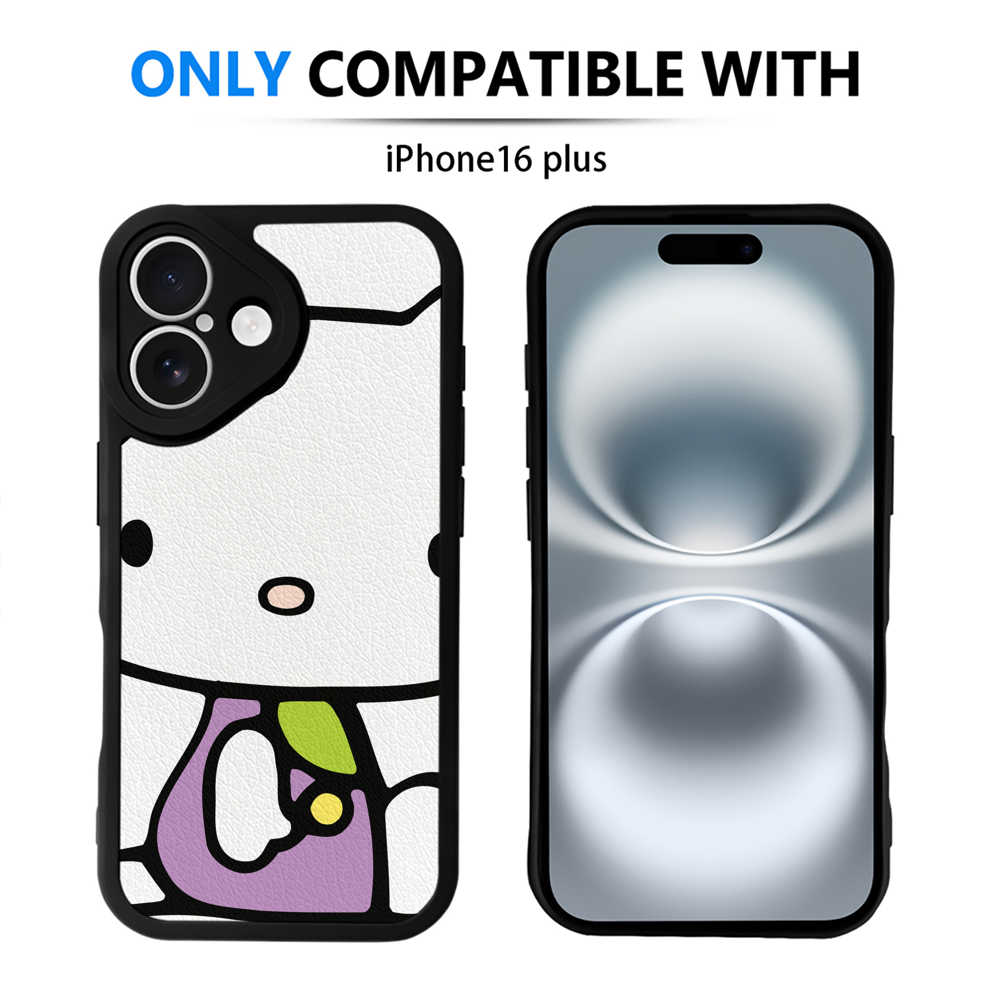 （画像用） Hello Kitty ハローキティ 【iPhone 16シリーズ対応】シリコンスマホケース（レザー調） 材質：シリコン